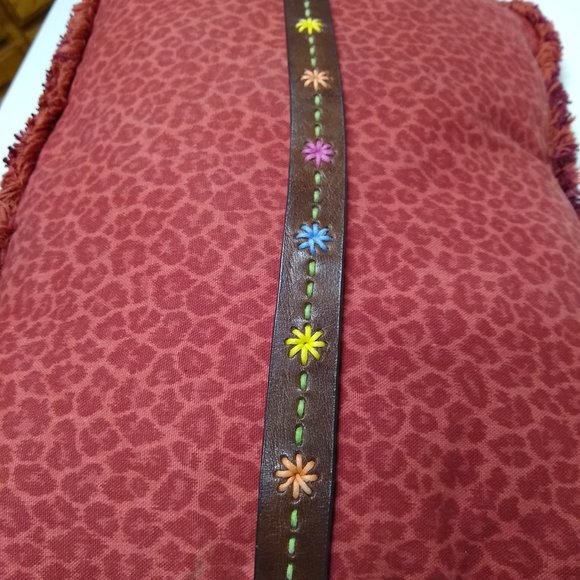 Floral Leather Belt - Picture 7 of 7